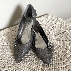 Audrey Brooke Silver Glitter Flats